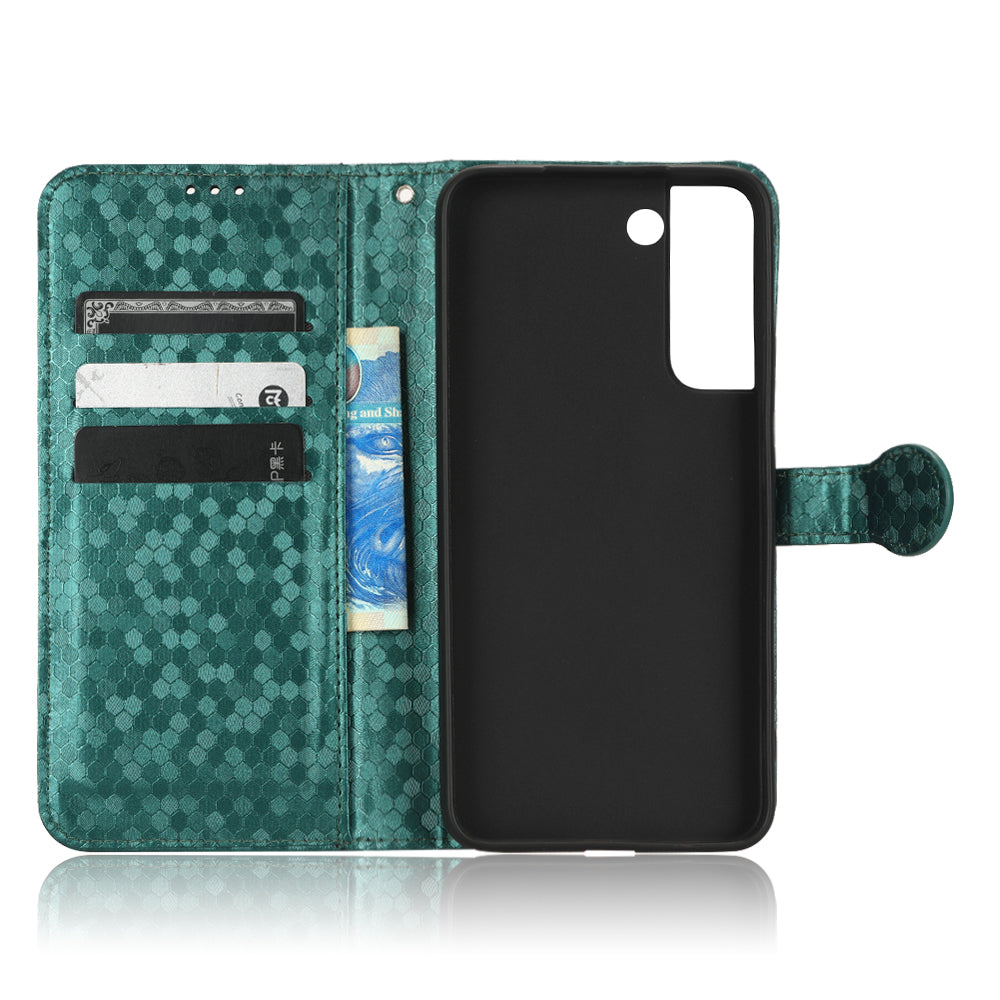 For Samsung Galaxy S23 Mobile Phone Cover Dot Pattern Imprinted PU Leather Anti-Scratch Wallet Stand Case with Strap For Samsung Galaxy S23 Mobile Phone Cover Dot Pattern Imprinted PU Leather Anti-Scratch Wallet Stand Case with Strap